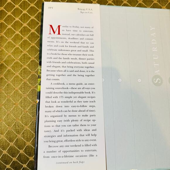 Bon Appetit Weekend Entertaining: A Cookbook, Menu Planner Sourcebook Hardcover - Picture 3 of 7